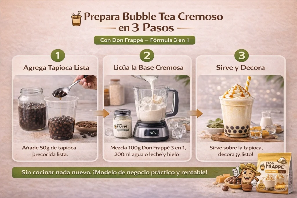 Preparación de Bubble Tea